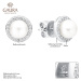 Gaura Pearls Stříbrné náušnice s bílou 6-6.5 mm perlou Armonda, stříbro 925/1000 SK21483E/W Bílá