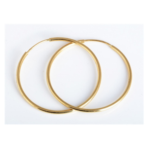 Náušnice kruhy ze žlutého zlata 40 mm NA0527F + Dárek zdarma ELITE