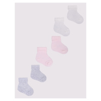 Yoclub Kids's Baby Girls' Turn Cuff Cotton Socks 3-Pack SKA-0009G-0000-002