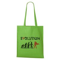 DOBRÝ TRIKO Bavlněná taška s potiskem Evoluce hrdinka Barva: Apple green