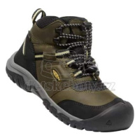 Dětské celoroční boty Keen Ridge Flex Mid WP Youth dark olive/dusky citron