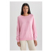 DEFACTO Relax Fit Crew Neck Basic Sweater