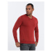 Ombre Clothing Pánský svetr s výstřihem do V v červené barvě V3 SWOS-0108