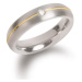 Boccia Titanium Titanový snubní prsten s diamantem 0130-06 52 mm