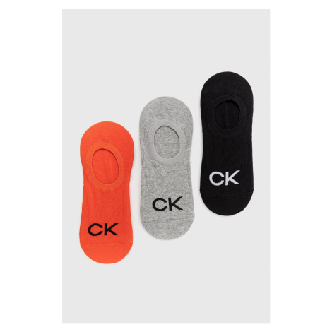 Ponožky Calvin Klein (3-pack) pánské, červená barva