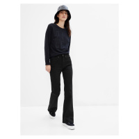 GAP Džíny high rise flare black - Dámské