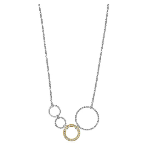 S`Agapõ Bicolor náhrdelník s kruhy Sirkel SSK01 S'Agapõ
