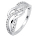 Brilio Silver Půvabný stříbrný prsten se zirkony 426 001 00512 04
