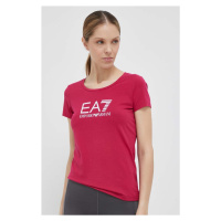 Tričko EA7 Emporio Armani růžová barva
