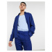 ASOS DESIGN smart harrington jacket in pique cobalt blue