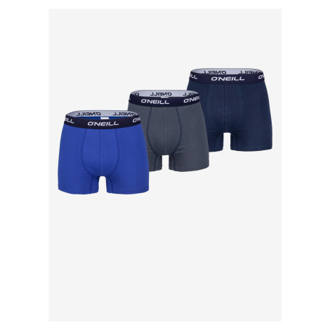 Sada tří pánských boxerek v modré, šedé a tmavě modré barvě O'Neill MEN BOXER 3PK