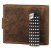 Pánská kožená peněženka na šířku Bellugio Louis, tmavě hnědá