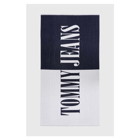 Bavlněný ručník Tommy Jeans tmavomodrá barva Tommy Hilfiger