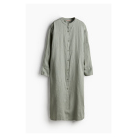 H & M - Lněný domácí kaftan - zelená