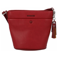 Praktická dámská koženková kabelka Saša, červená