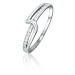 Stříbrný prsten s čirými zirkony STRP0527F