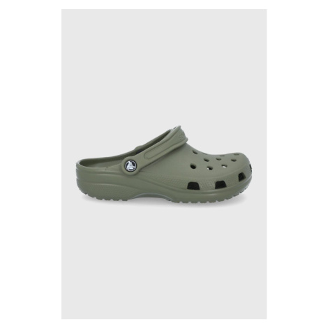 Pantofle Crocs Classic dámské, zelená barva, 10001