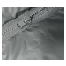 Dlouhá šedá péřová vesta s kapucí (5M3183-105)