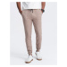 Men's structured knit sweatpants - coffee V2 OM-PASK-0211