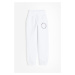 H & M - Kalhoty jogger's vysokým pasem - bílá