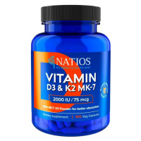 Natios Vitamin D3 + K2 MenaQ7 MK-7 2000 IU + 75 mcg 100 kapslí