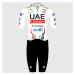 PISSEI Cyklistická kombinéza - UAE TEAM EMIRATES 2024 - bílá/černá