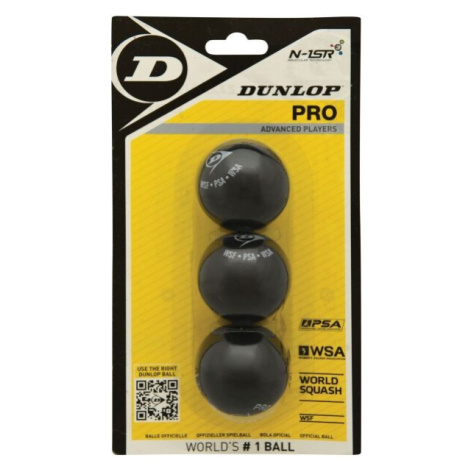 Dunlop PRO 3BBL Míček na squash, černá, velikost