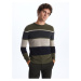 LC Waikiki Crew Neck Long Sleeve Striped Men's Knitwear Sweater