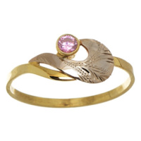 Zlatý dámský prsten se zirkonem PR0232F + DÁREK ZDARMA