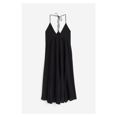 H & M - Plážové šaty's vázačkou - černá H&M