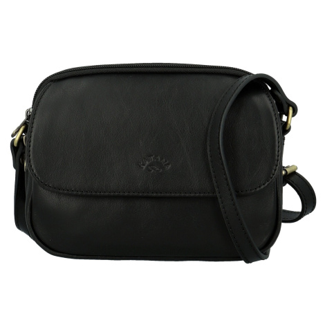Luxusní dámská kožená crossbody kabelka Katana Dayana, černá