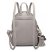 Konofactory Šedý mini kožený batoh s přívěskem „Minimal“ 4L