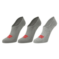 Levi's® FOOTIE HIGH RISE BATWING LOGO 3P Ponožky, šedá, velikost