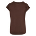 Ladies Organic Extended Shoulder Tee - brown