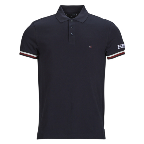 Tommy Hilfiger MONOTYPE GS CUFF SLIM POLO Tmavě modrá