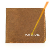 Kožená peněženka s laserovým gravírováním jména