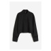 H & M - Popelínová košile styl boxy - černá
