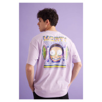 DEFACTO Rick and Morty Licensed Comfort Fit Crew Neck Printed T-Shirt