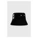 Oboustranný bavlněný klobouk Karl Lagerfeld černá barva, bavlněný