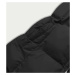 Černá péřová dámská vesta s kapucí (5M721-392)