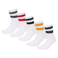 DEFACTO Men's Comfortable Elastic 5-Pack Cotton Ankle Socks