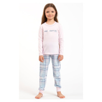Dívčí pyžamo Italian Fashion Glamour - bavlna Světle růžová-modrá