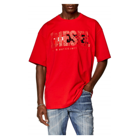 Tričko diesel t-nabel-m1 t-shirt červená