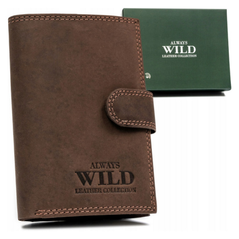 Pánská kožená peněženka ve vertikální orientaci Wild