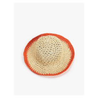 Koton Straw Hat with a Crocheted Look