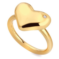 Hot Diamonds Romantický pozlacený prsten s diamantem Jac Jossa Soul DR277