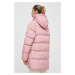 Péřová bunda Peak Performance dámská, růžová barva, zimní