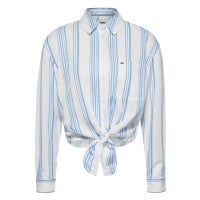 Tommy Jeans Shirt - TJW FRONT TIE STRIPE SHIRT blue