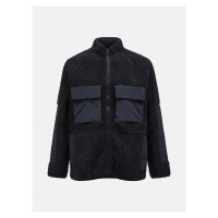 Mikina peak performance m heavy pile relaxed jacket černá