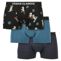 Urban Classics Organické boxerky s vánočním motivem 3 ks v balení